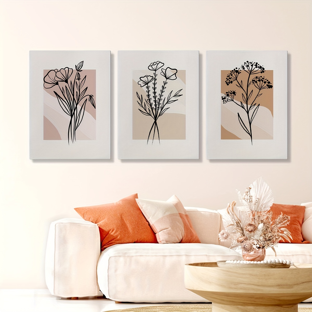 Bohemian Style Abstract Rectangular Art Canvas Print
