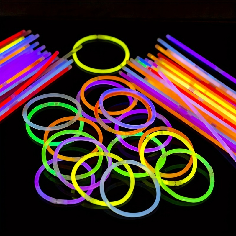 100pcs Bâton Fluorescent-glow Stick-Une Fête Rave Dans Le Noir-Flash Stick  - Bâton De Lumière Nocturne-Accessoire De Concert Vocal-Accessoires De