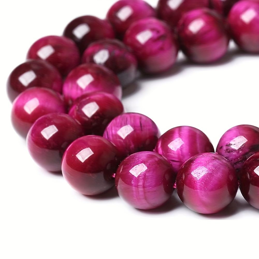 

6mm-10mm Rose Red Tiger Eye 60pcs Natural Loose Beads Diy Bracelet Necklace Earrings Making Jewelry Beads Accessories