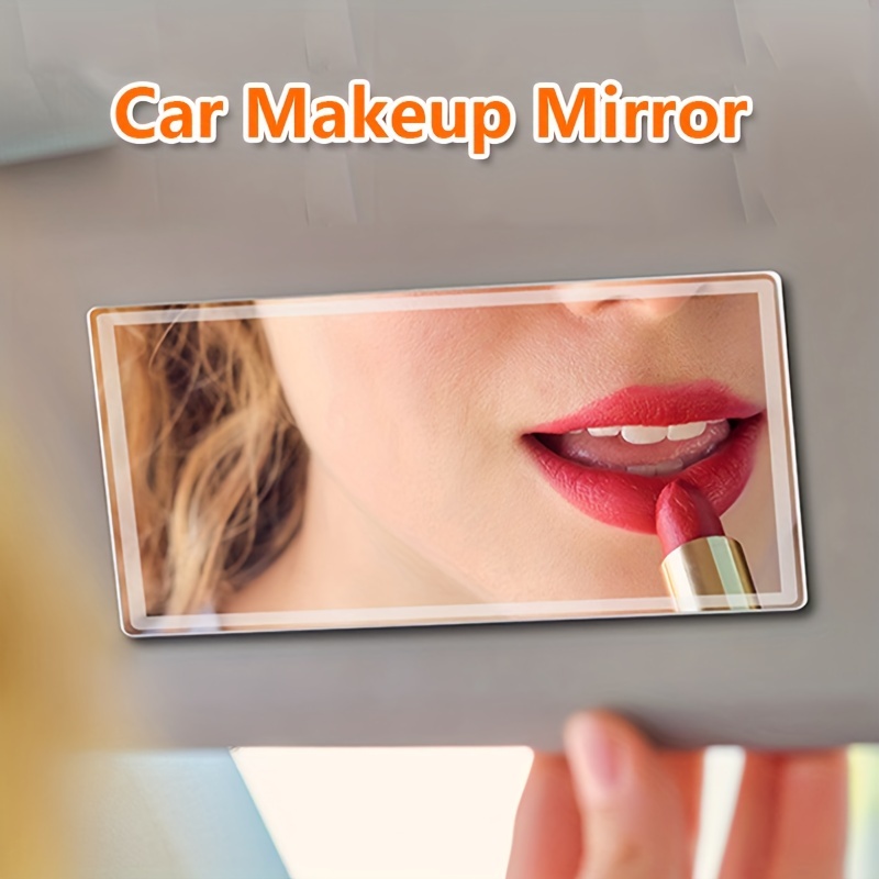 Stainless Steel Car Sun Visor Makeup Mirror,MoreChioce Self-adhesive  Universal Cosmetic Mirror Vanity Mirror for Car Visor Seatback Bathroom