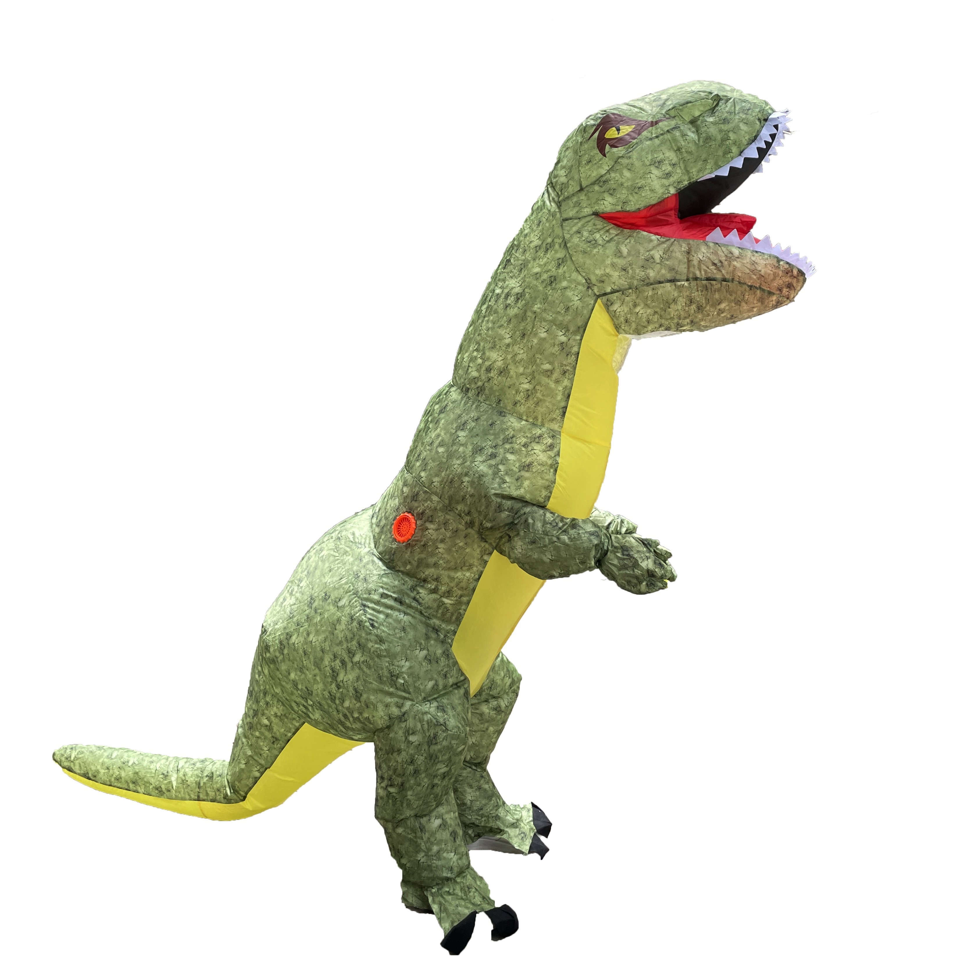 THE TWIDDLERS Costume da Dinosauro Gonfiabile per Adulti - Costume da T-Rex  per Festa in Maschera - Facile da Gonfiare Fino a 2 m : : Moda