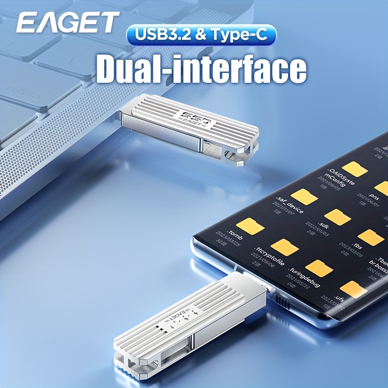 eaget external ssd usb 3.2 flash drive disk