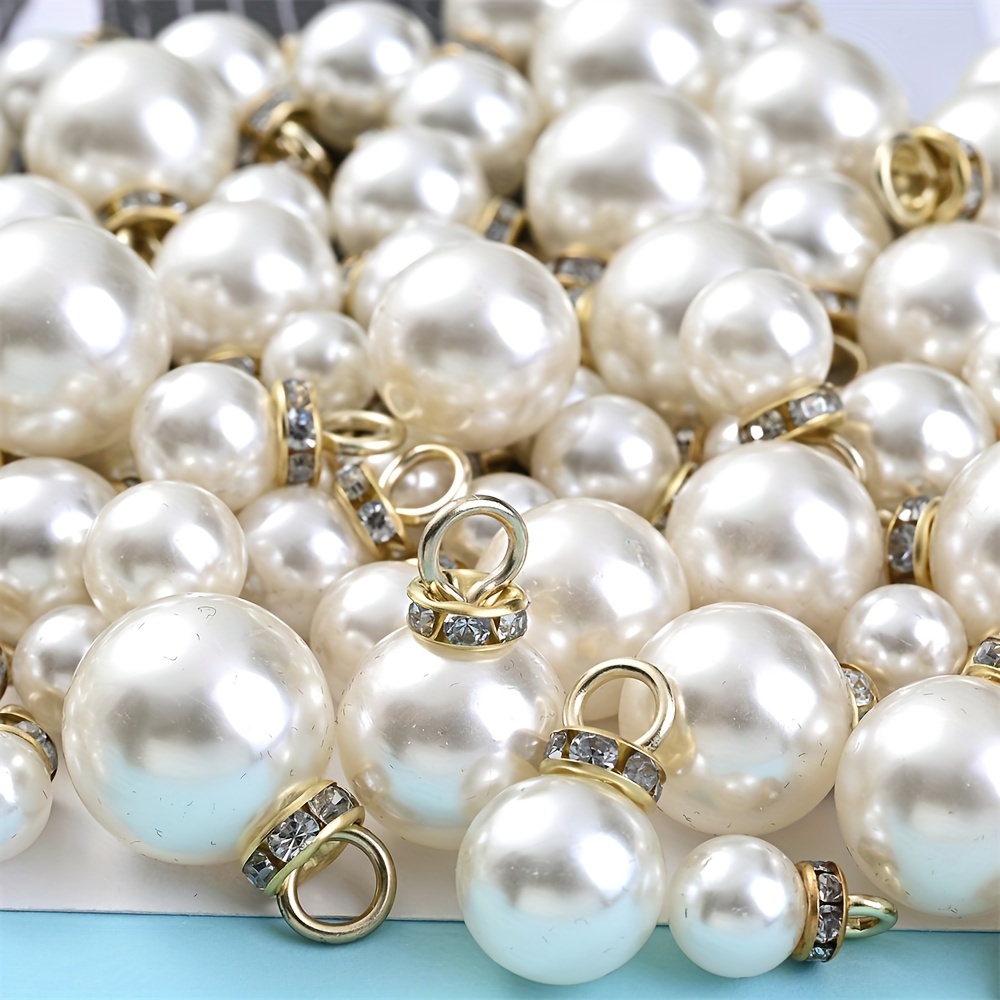 

20/10pcs 8/10/12/14/16mm Imitation Pearl Round Spacer Bead Charms For Jewelry Making