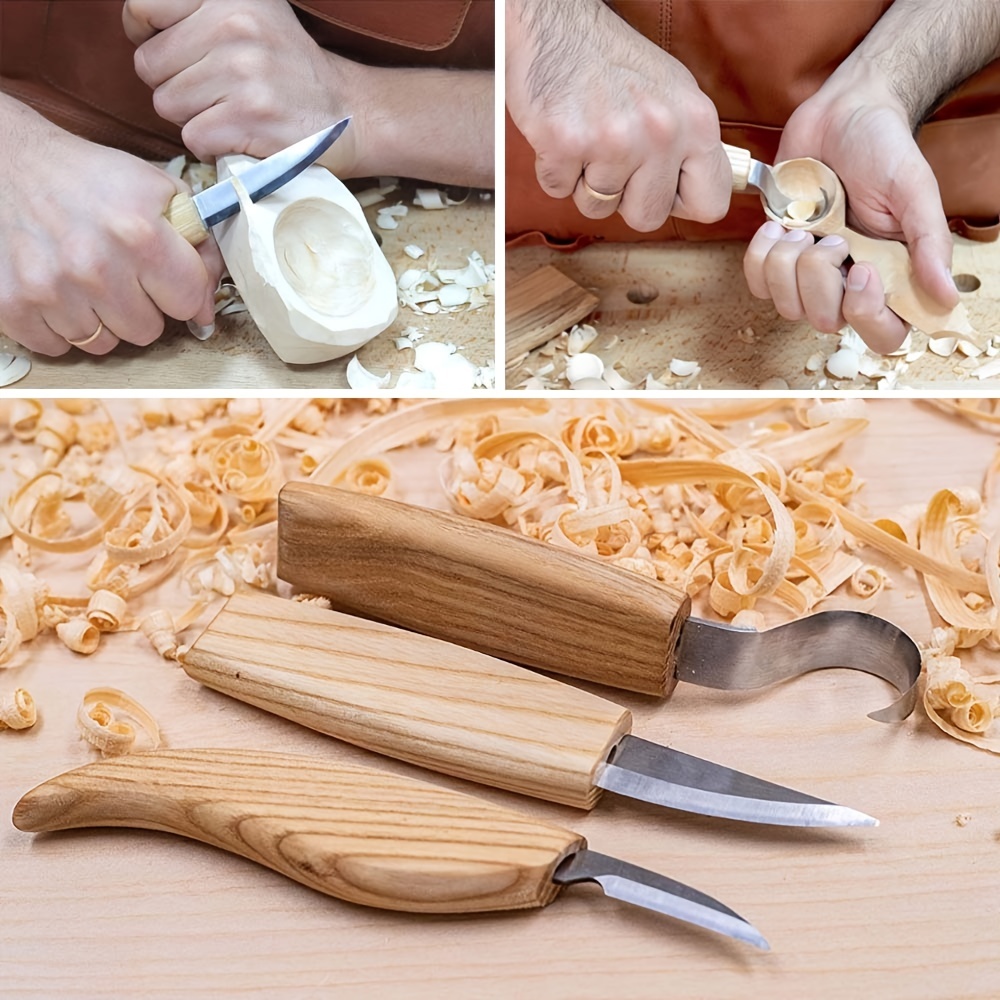 Wood Carving Tools 7 In 1 Wood Carving Knife Kit With - Temu