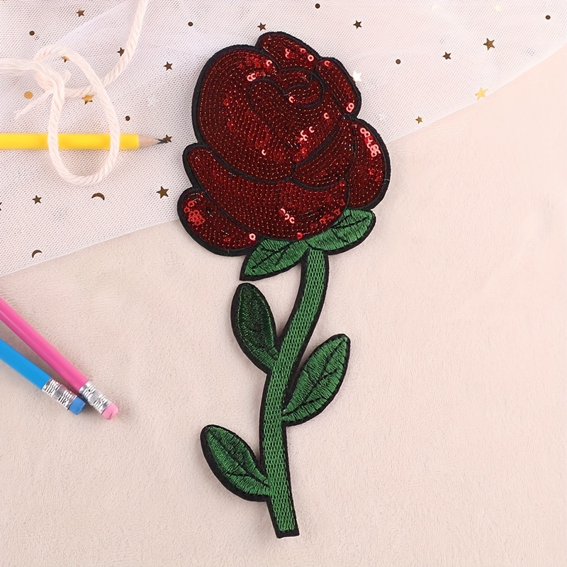 Flowers Fruits Roses Embroidery Applique For Clothing - Temu