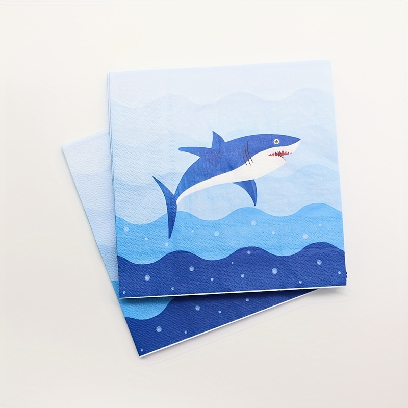 20 Serviettes en papier FSC® Baby Shark™ 33 x 33 cm - Vegaooparty