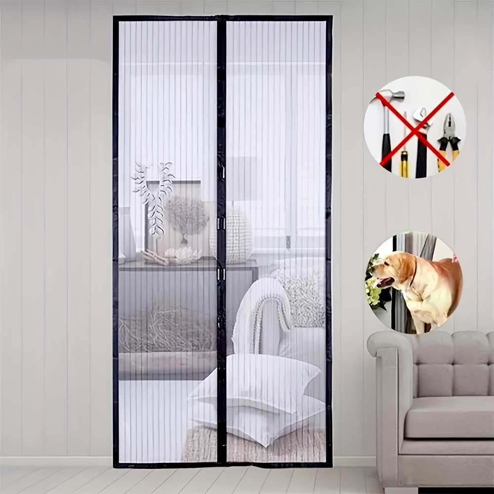 Mosquitera magnética básica para puerta, cortina antiinsectos con cierre  automático, pegatina de cocina, 8 tamaños - AliExpress