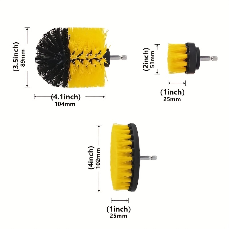 3pcs Electric Drill Cleaning Brush Head, Circular Brush, Dust Removal Brush  For Cleaning Cars, Boats, Seats, Carpets, Interior Decorations, Bathroom  Grout, Floors And Tiles