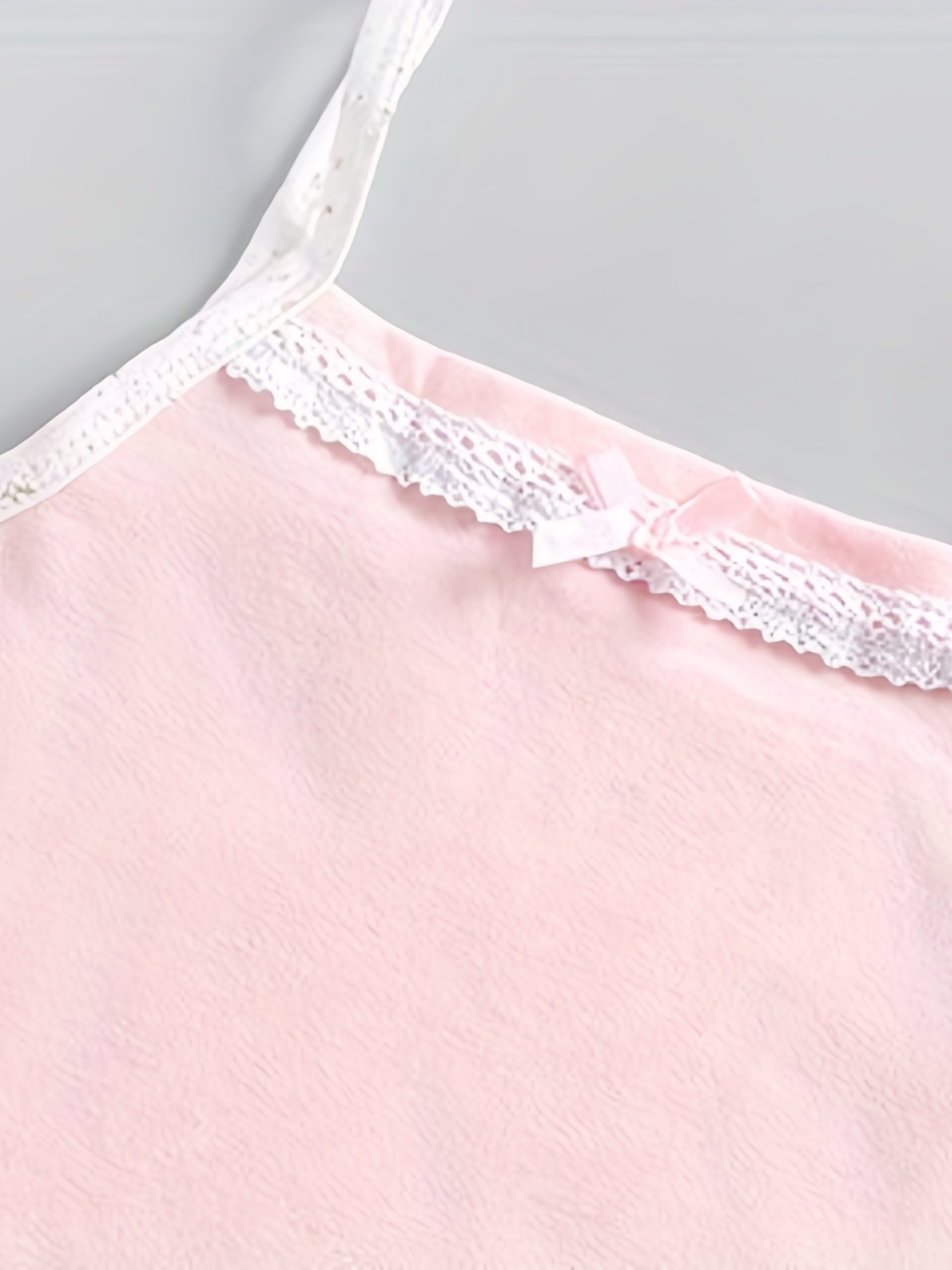 Girl's Cami Top Bowtie Lace Decor Comfy Soft Undershirts - Temu