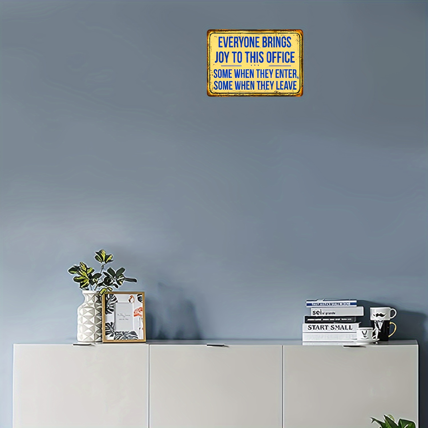Targa In Latta Vintage Per Parete – Inizia Con Caffè, Decorazione Rustica 20x30 Cm