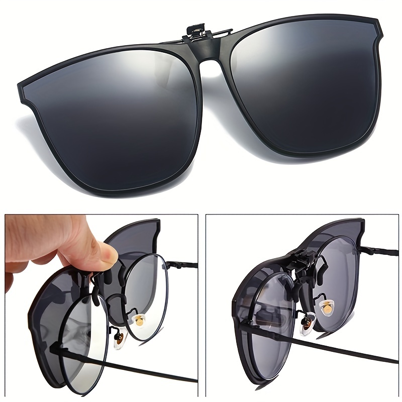 Polarisierter Clip on Sonnenbrille - Sonnenbrille Clip On Brille für Männer  Frauen, Groß