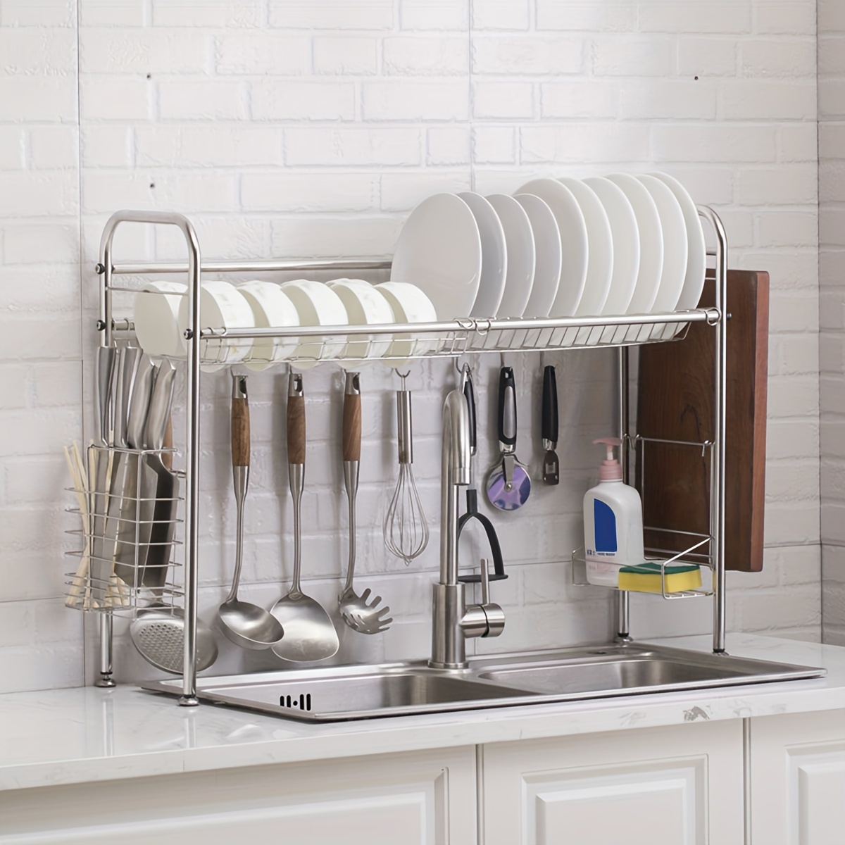 Multifunctional Stainless Steel Single Layer Sink Rack - Temu