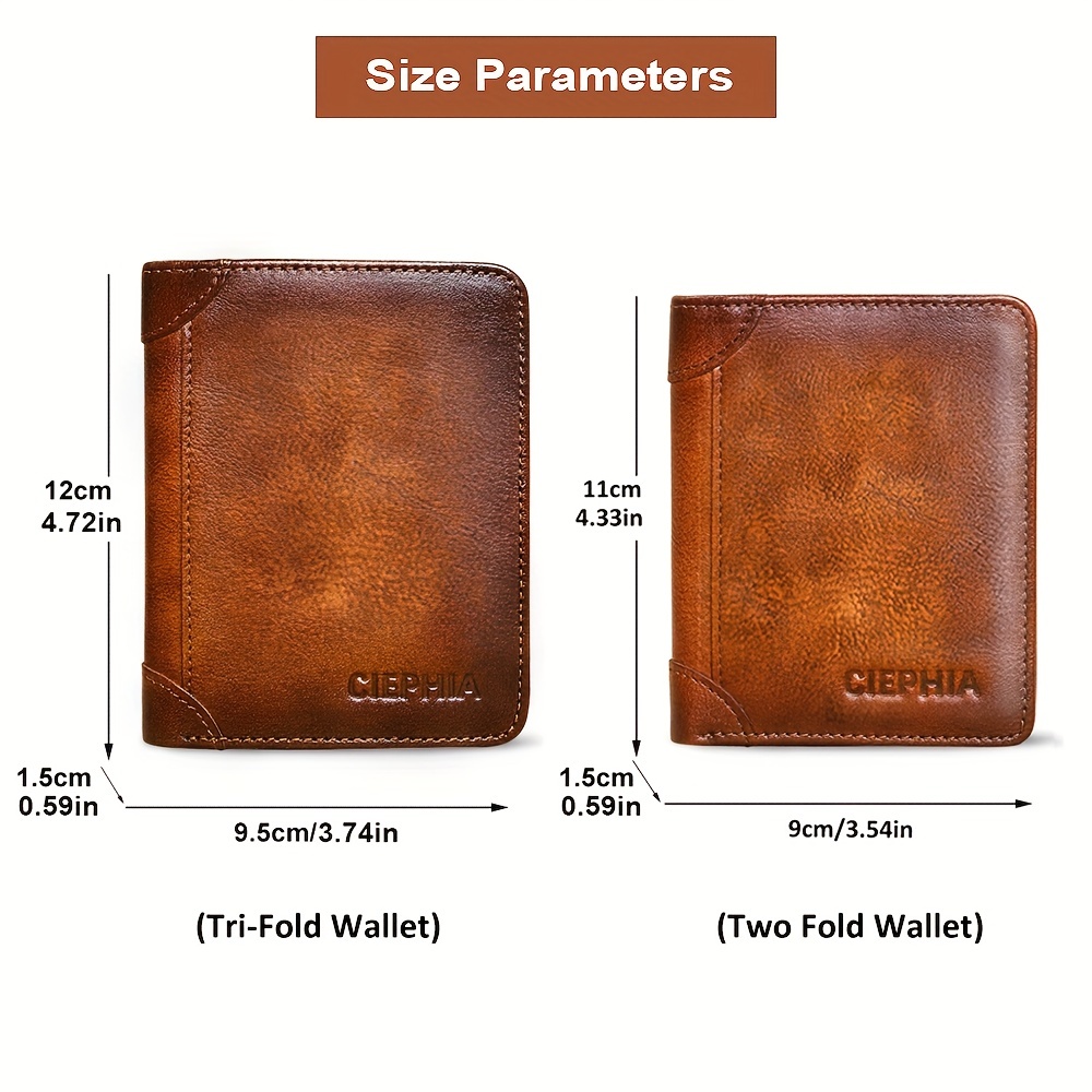 Vintage RFID Wallets for Men - Genuine Leather - Temu