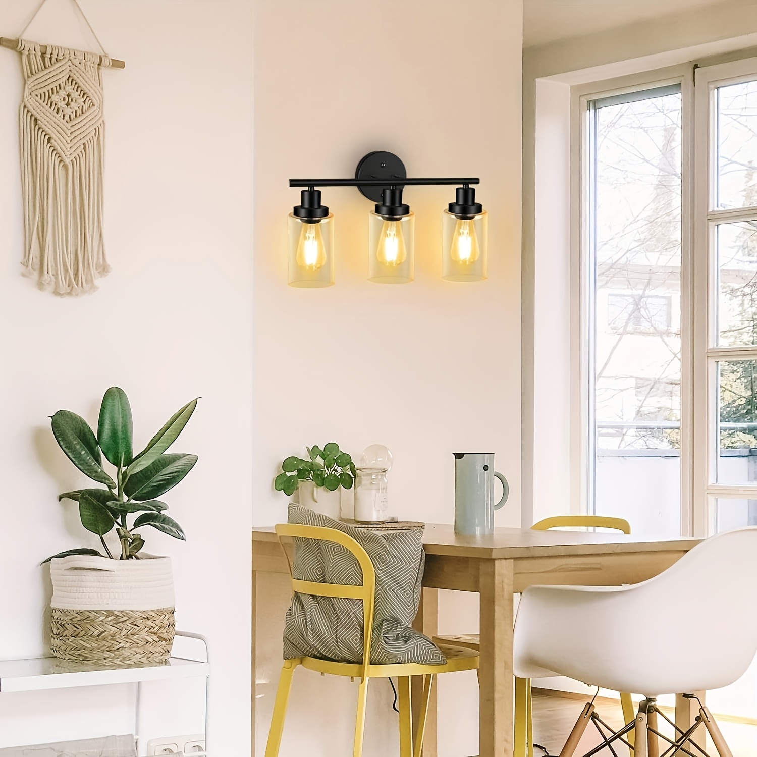  Tocador con luces con brillo ajustable, mesa con cajón grande y  resistente para dormitorio y estudio, color blanco : Hogar y Cocina