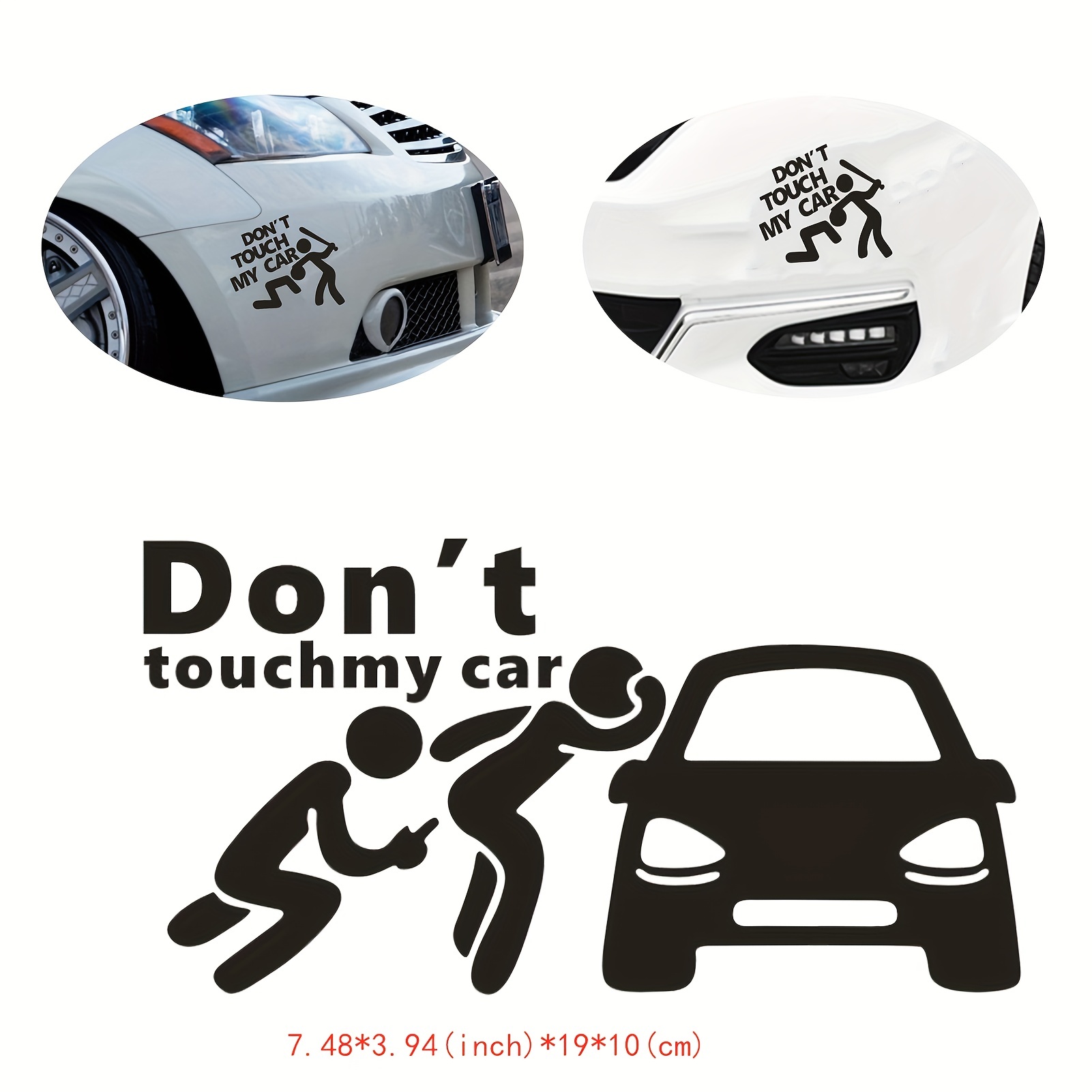 Funny Car Sticker Dont Touch My Car Decals Stickers Creative Auto Decal  Exterior Decoration Car Window Accessories