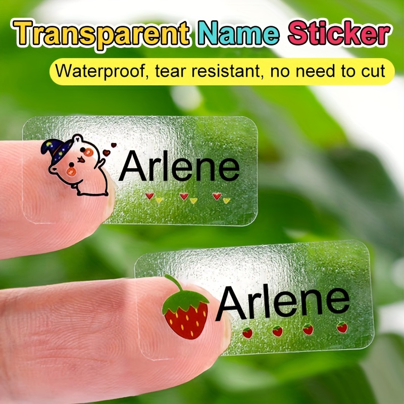 Pegatinas transparentes personalizadas, etiquetas transparentes