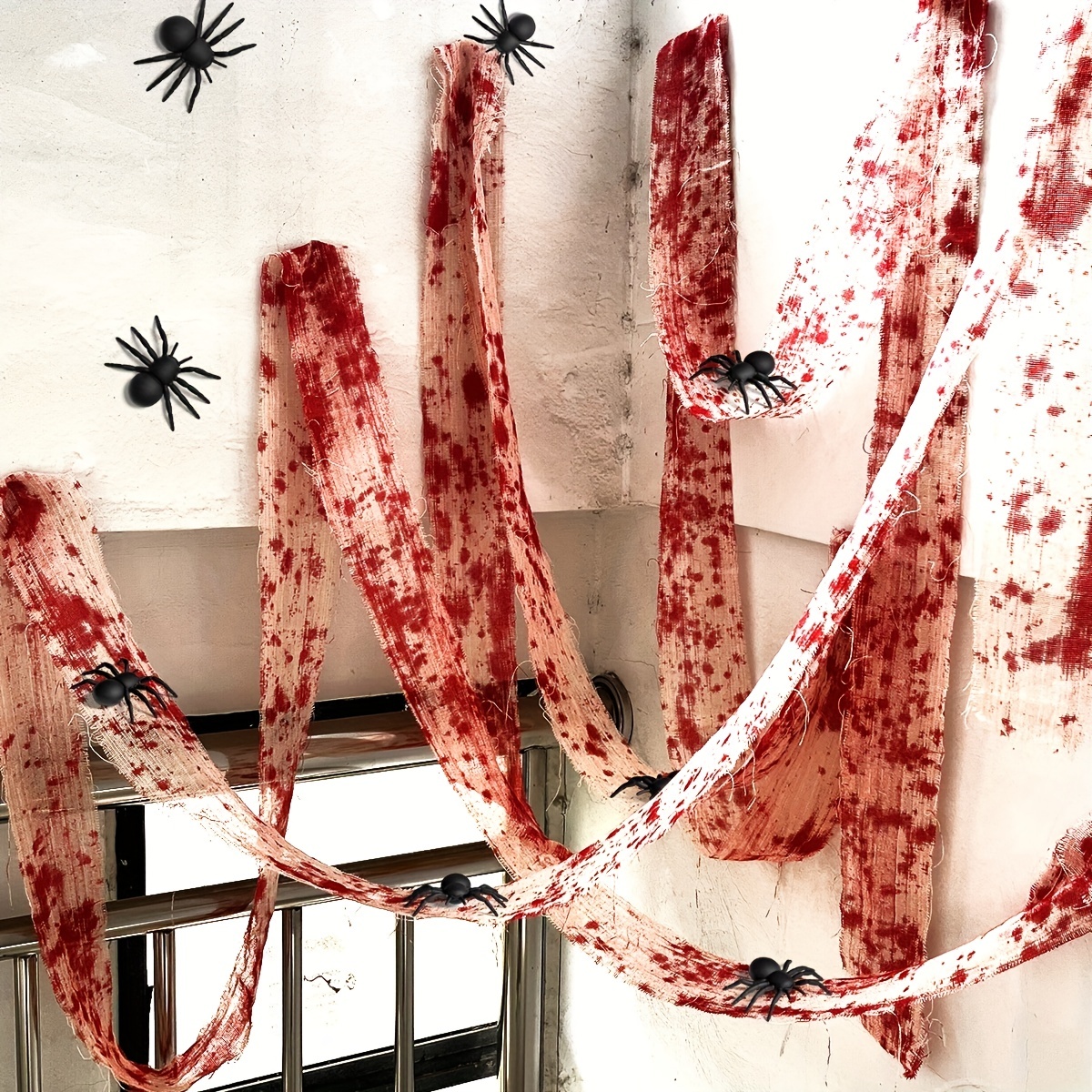 1 pièce Costume Halloween Accessoire Décoratif Bandage Avec Sang Taches  Pour Maison Hantée , Chambre S'Échapper Et Zombi Pansement