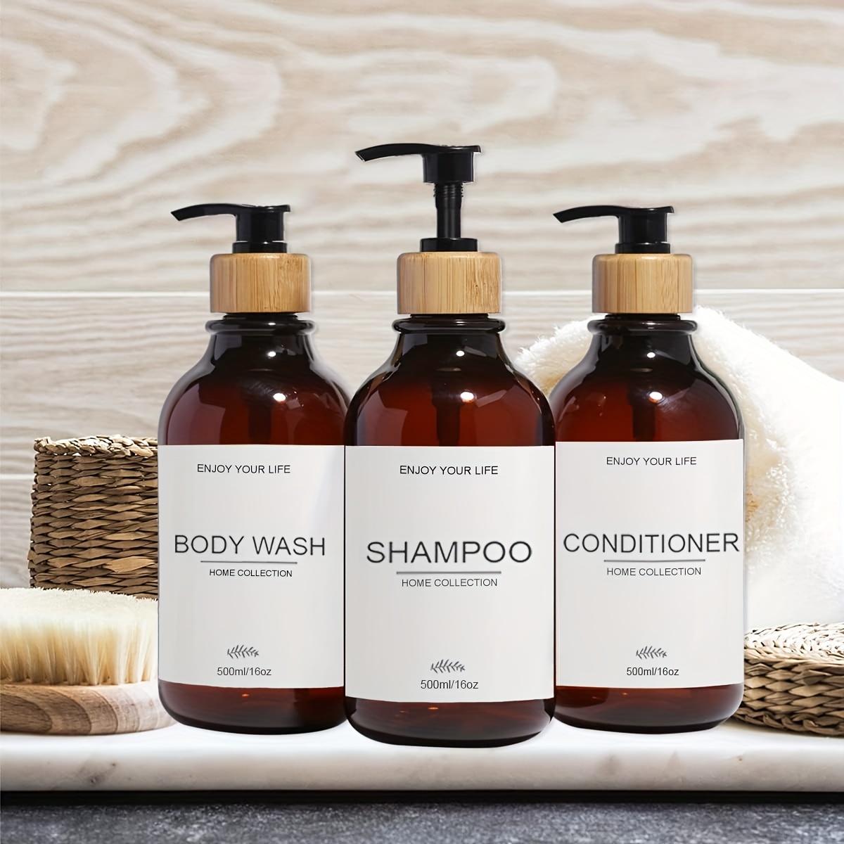 Shampoo And Conditioner Dispenser Bathroom Shower Bottle - Temu