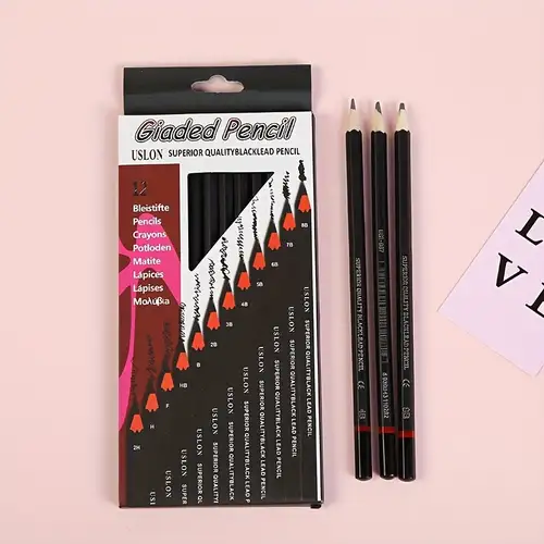  Drawing Pencils, 38pcs Art Supplies Drawing Supplies Sketching  Pencils Graphite Pencils 12B 10B 8B 7B 6B 5B 4B 3B 2 B HB 2H 4H 6H Charcoal  Pencil Dual Ended Color Pencil
