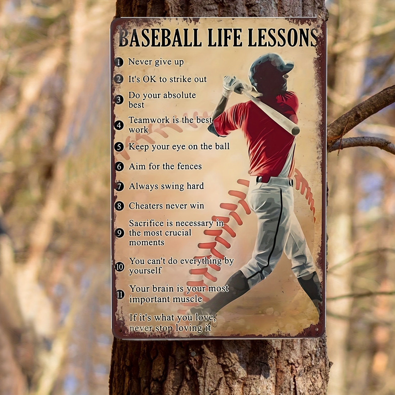 Vintage Baseball Metal Tin Sign, Baseball Pitching Grips, Baseball Life  Lessons, Never Give Up, Retro Baseball Tin Sign Decor For Boys Bedroom,  Wall Art Decor, Personalized Baseball Gifts, Red Decorations For Home