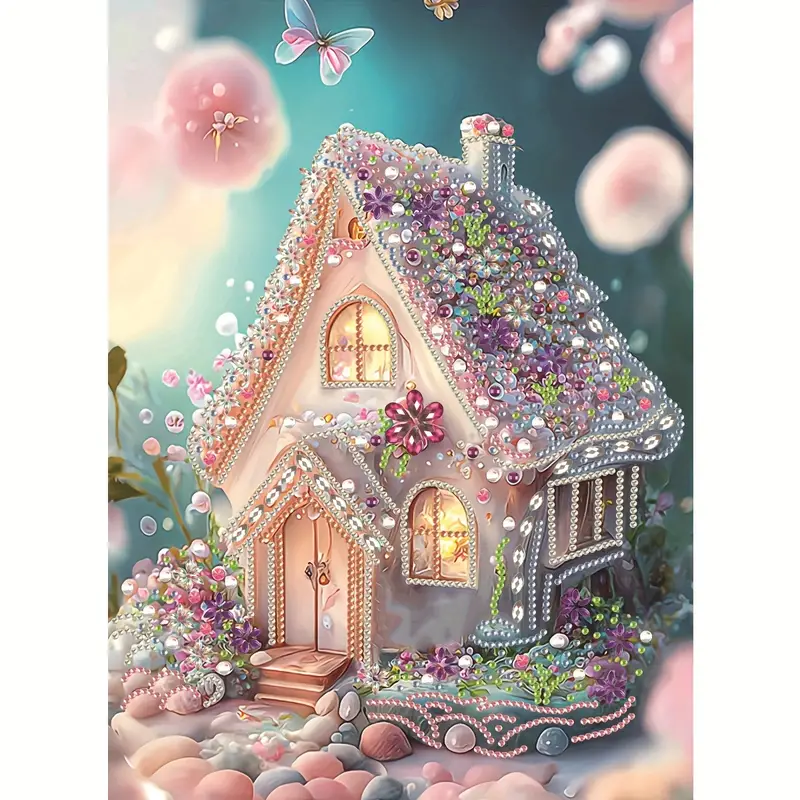 Fairy House Landscape Diamond Painting Kit 5d Diy Special - Temu