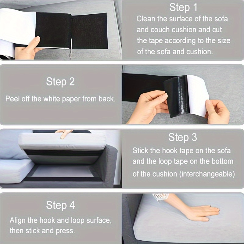 How to keep the sofa seat cushions from sliding off.