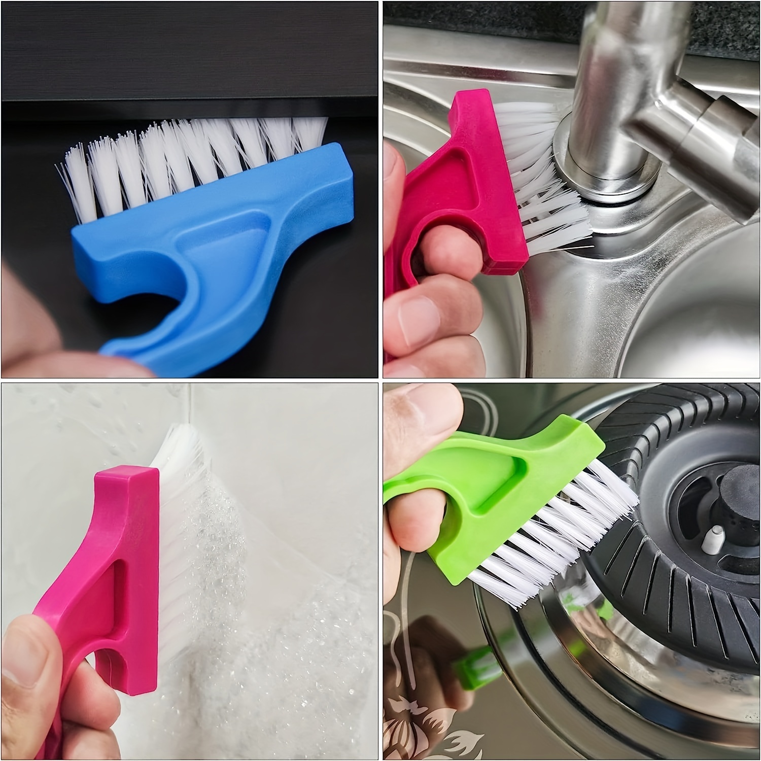 Crevice Cleaning Brush Hand-Held Groove Deep Cleaning Brush