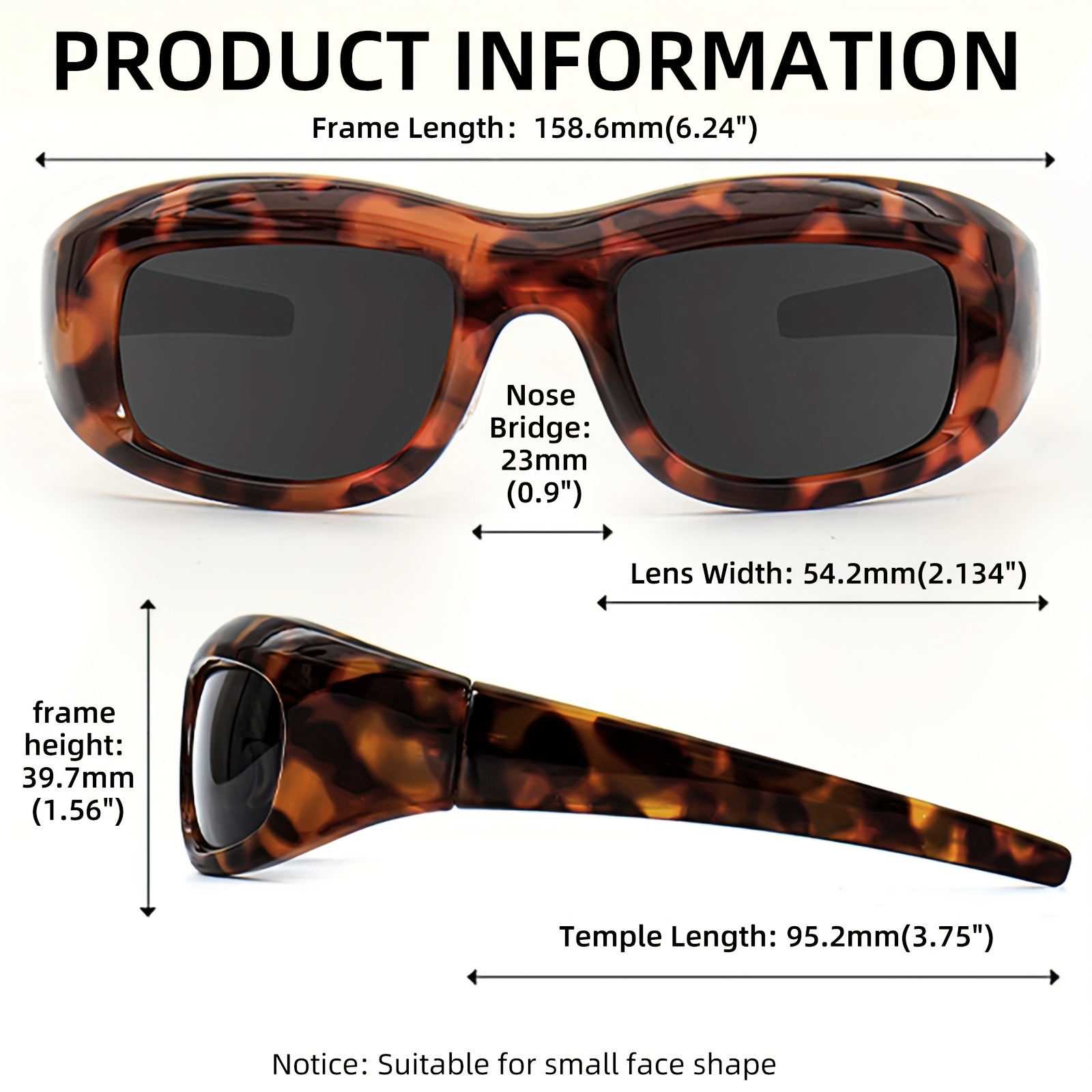 1pc Mens Polarized Sports Sunglasses Silicone Nose Pad Outdoor