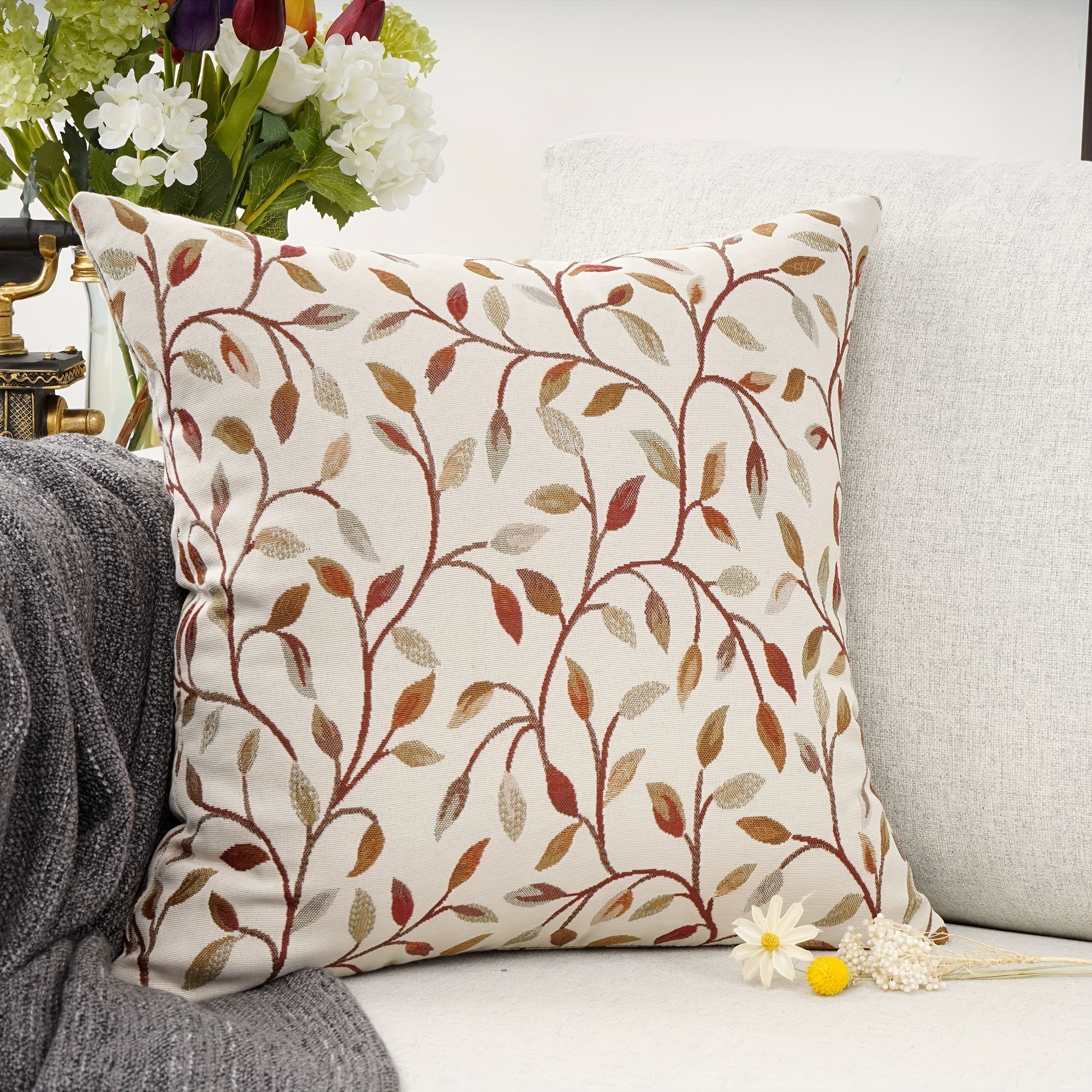 Beige Throw Pillow Arrangement