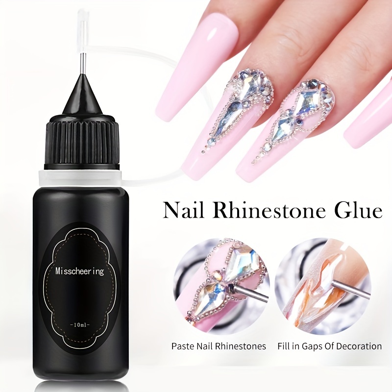 Nail Rhinestone Glue Gel Super Strong Adhesive Nail Gel For - Temu