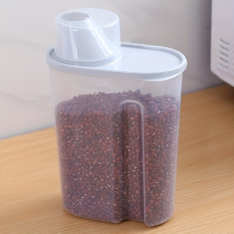 Transparent Plastic Rice Bucket Food Storage Jars