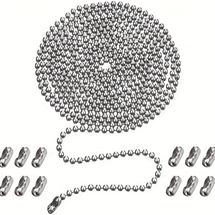 4.5mm Diameter Beaded roller chain pull chain extension with