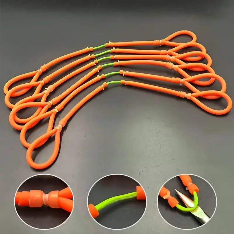 3pcs Elastic Rubber Band For Catching Fish, Fishing * Slingshot Rope,  Fishing Supplies