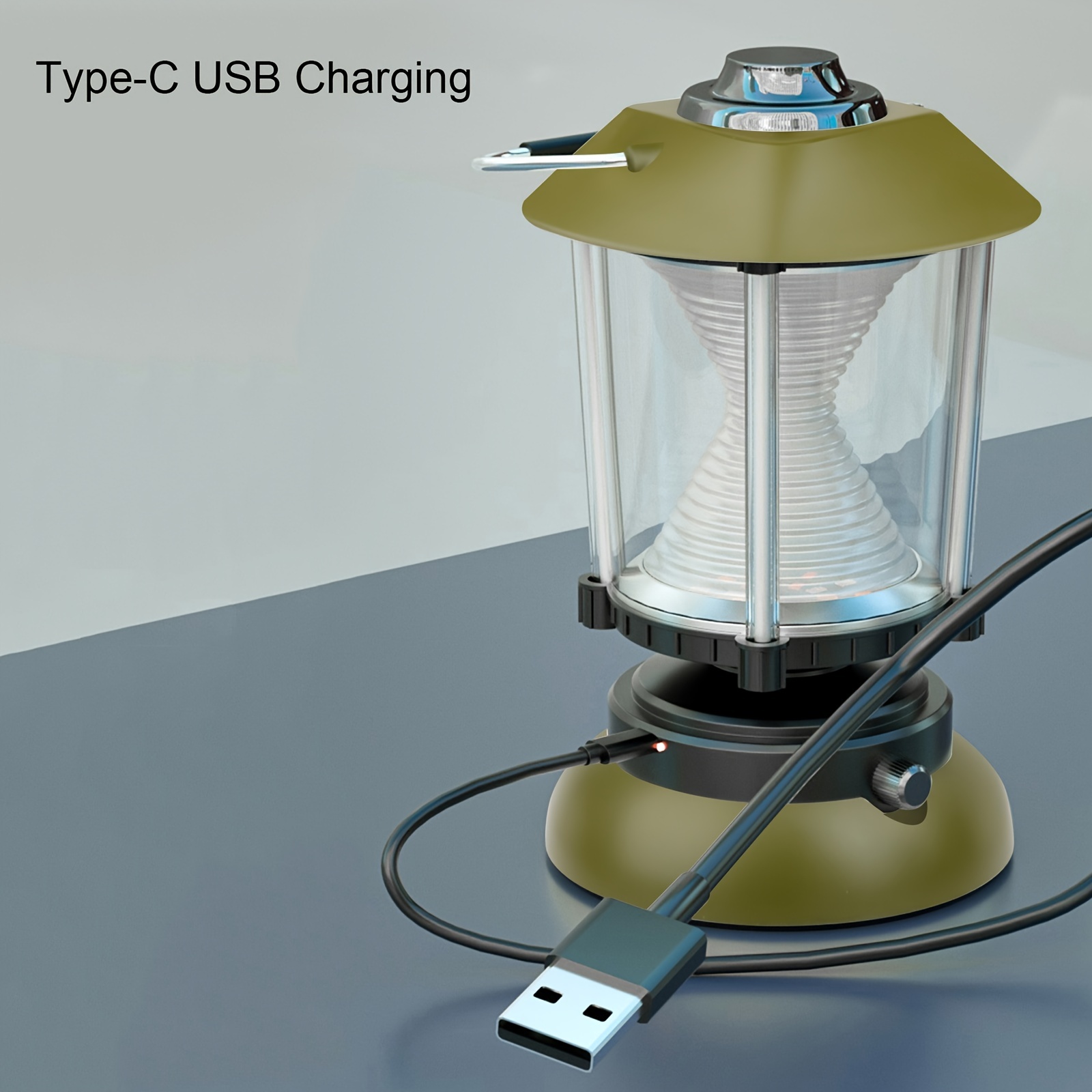 Rechargeable USB LED Camping Lantern - Stepless Adjustment, AA Battery  Powered, Portable, Waterproof, Emergency Lighting
