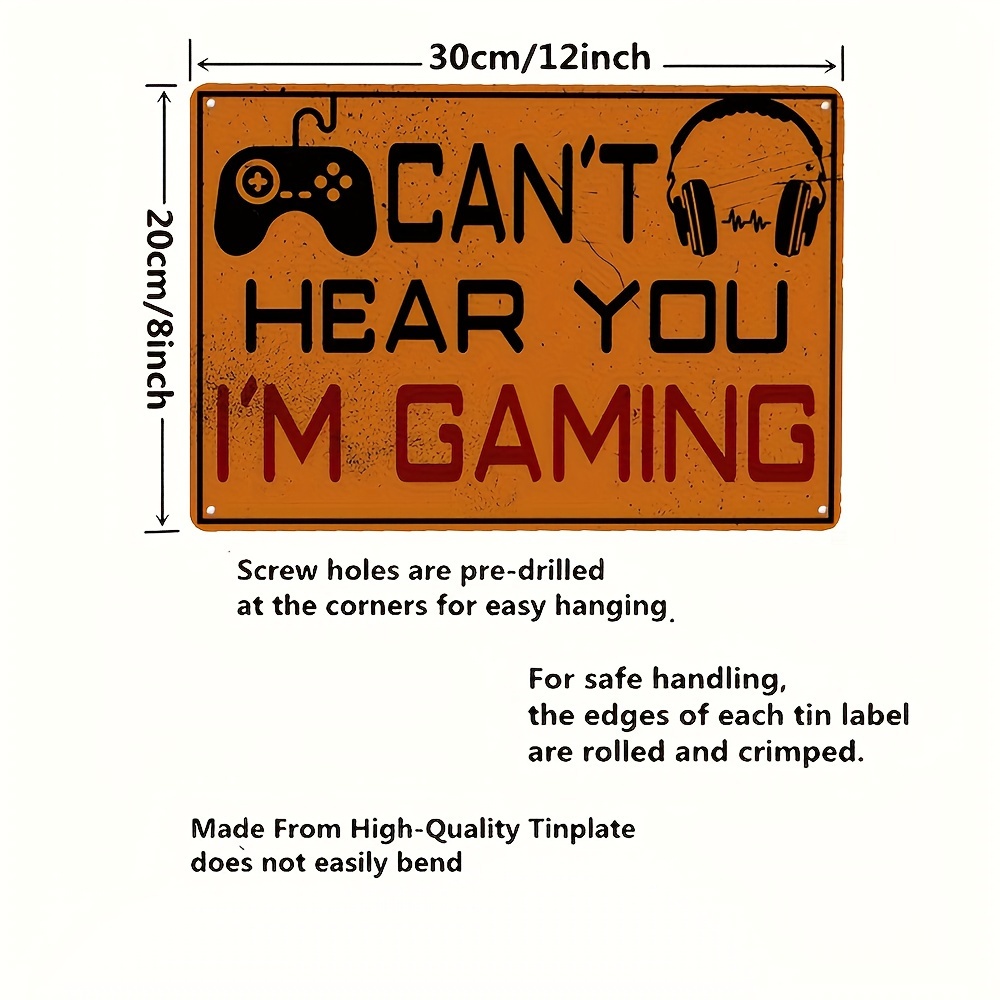 Gamer Dad Vintage Poster Metal Tin Sign Game Over Decorative