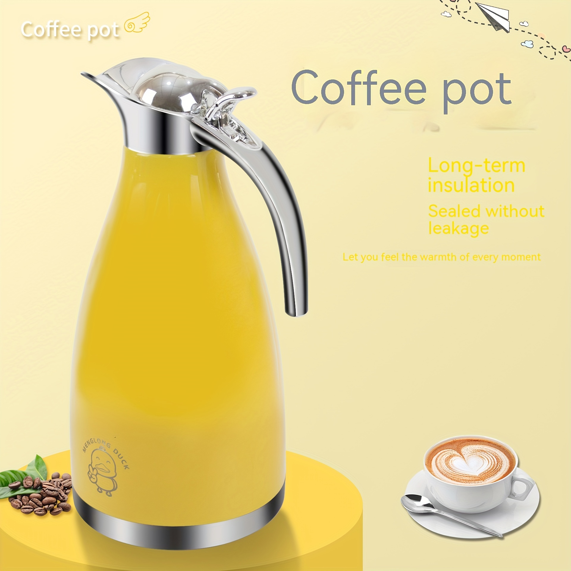 1pc Stainless Steel Insulated Kettle Household Water Insulation Kettle -  Home & Kitchen - Temu