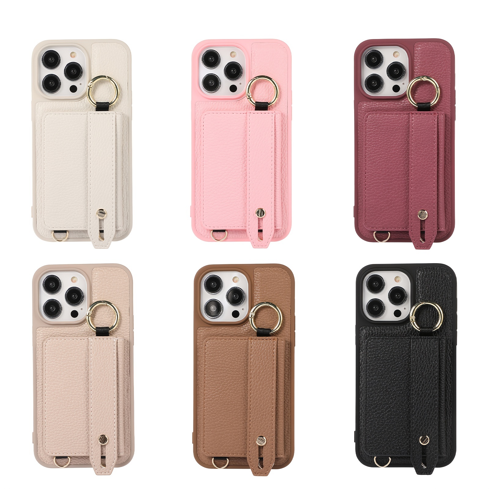 Luxury Leather Phone Case For IPhone 15 Pro Max 14 13 12 11 Pro Max Fashion Designer  Wallet Flip IPhone Case Card Holder Case Gold Rivet Embossing Brand  Shockproof Cover From Shenzhenhuaqiangno, $3.5