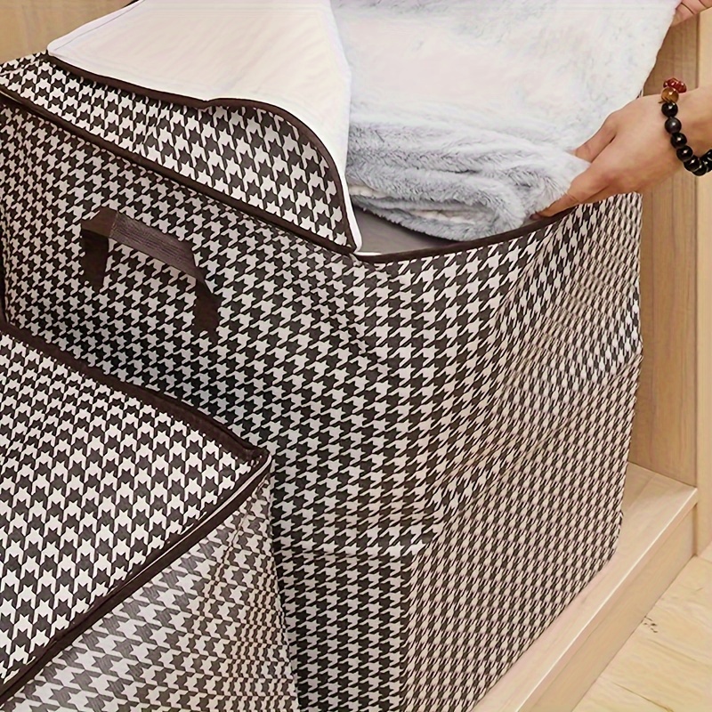 2pcs Xl Storage Bags, Foldable Clothes Closet Storage Boxes, Durable  Handles, Thick Fabric, Suitable For Blankets, Quilts, Bedding