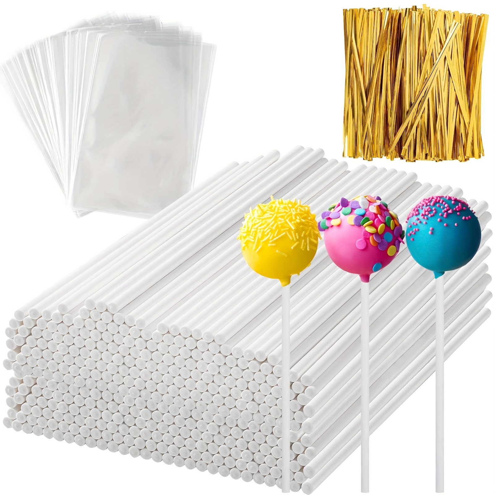 Silicone Cake Pop Mold Set for Lollipop Hard Candy Chocolate Cake  Decorating with 100pcs Paper Sticks