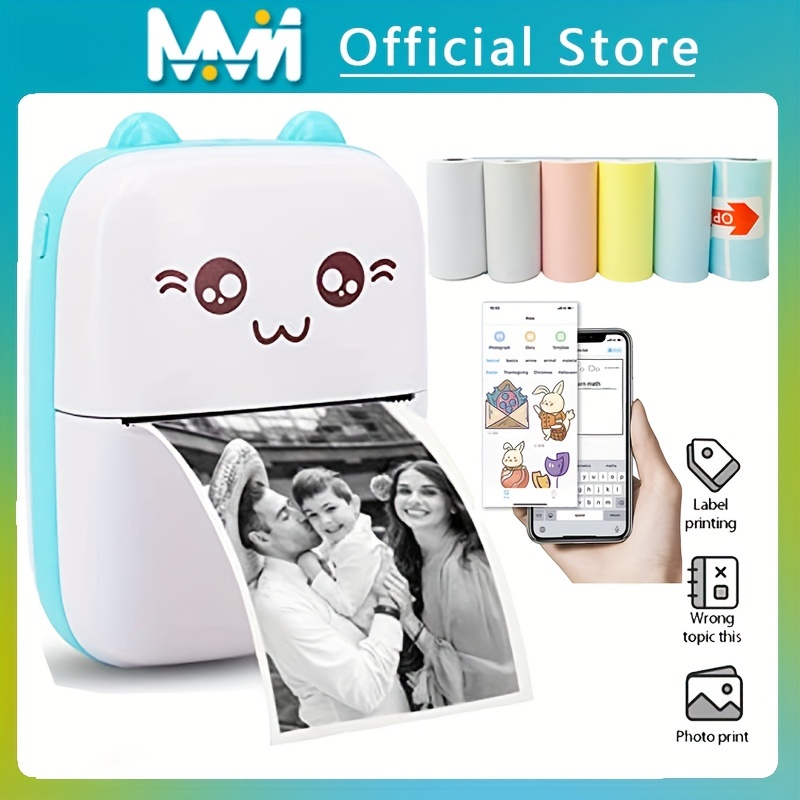 Mini Photo Printer For Iphone/android 1000mah Portable - Temu