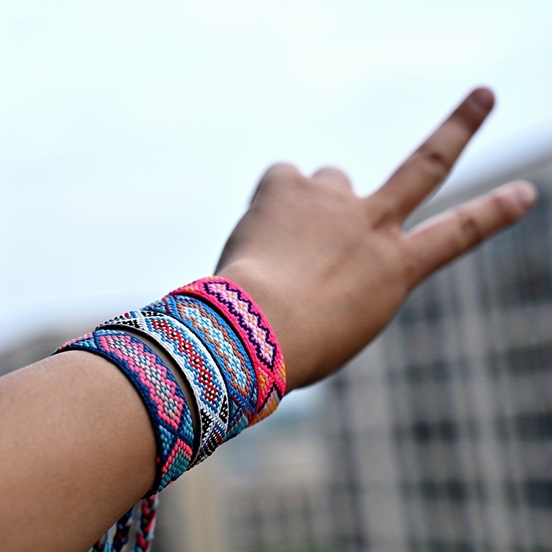 Pair of Colorful Macrame and Braided Friendship Bracelets, 'Perfect  Combination