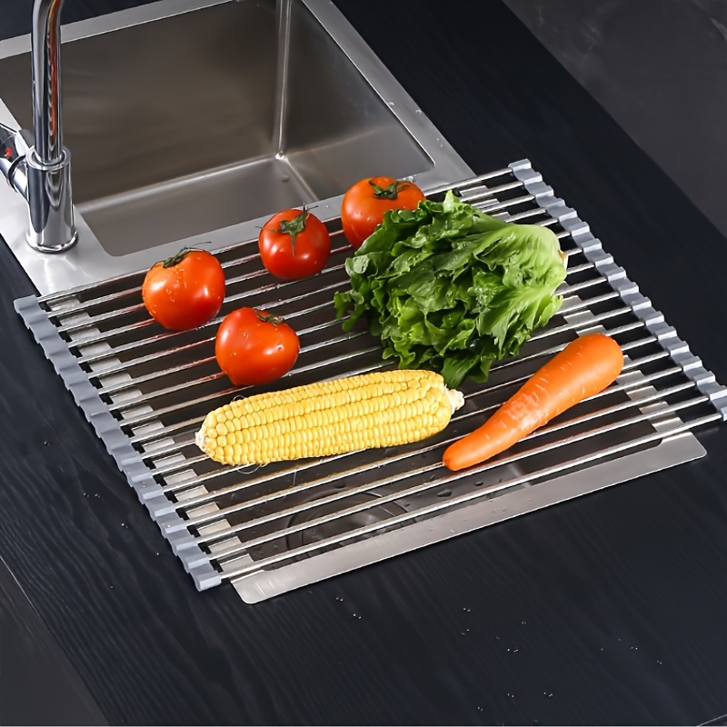 Escurridor de platos expandible – Escurridor plegable para platos de 2  niveles con una gran capacidad para encimera de cocina con soporte para