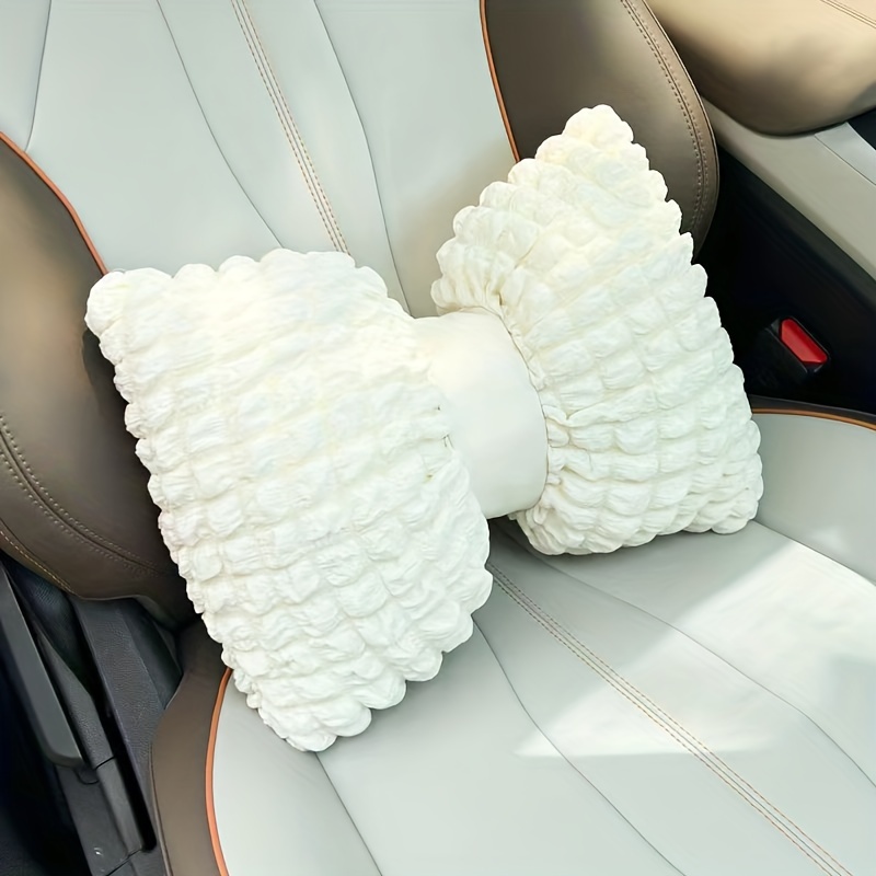 Bowknot Car Headrest Pillow Neck Pillow Back Waist Pillow Seat Back Cushion