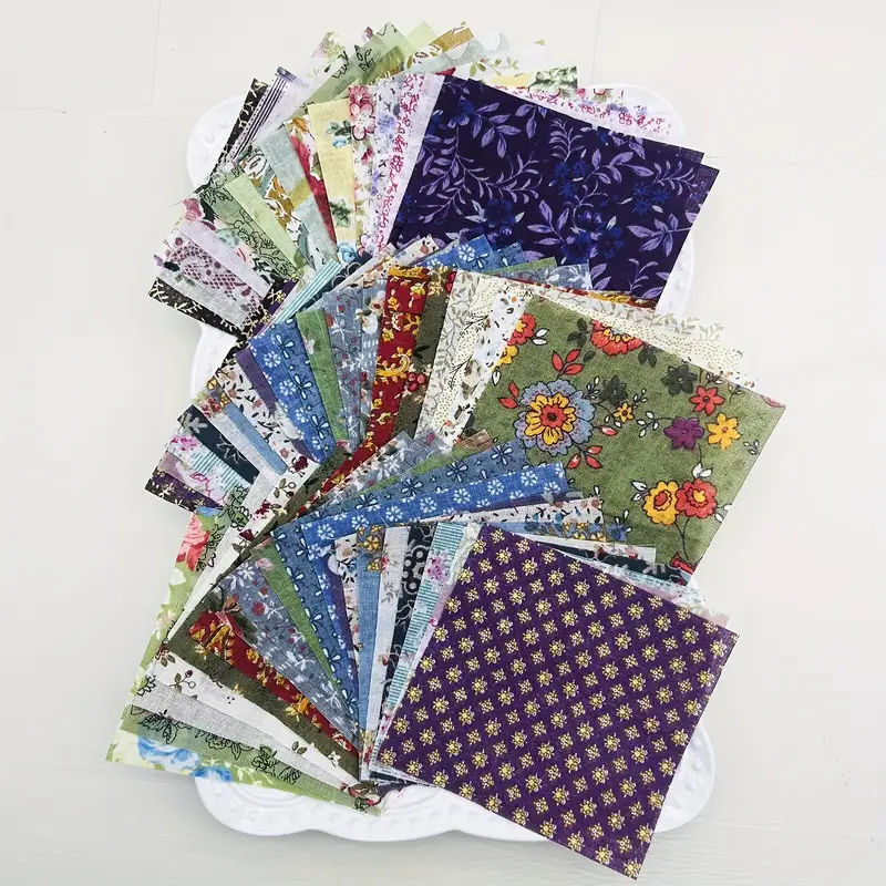 Printed Cotton Quilting Fabric Assorted Craft Fabric Bundle - Temu