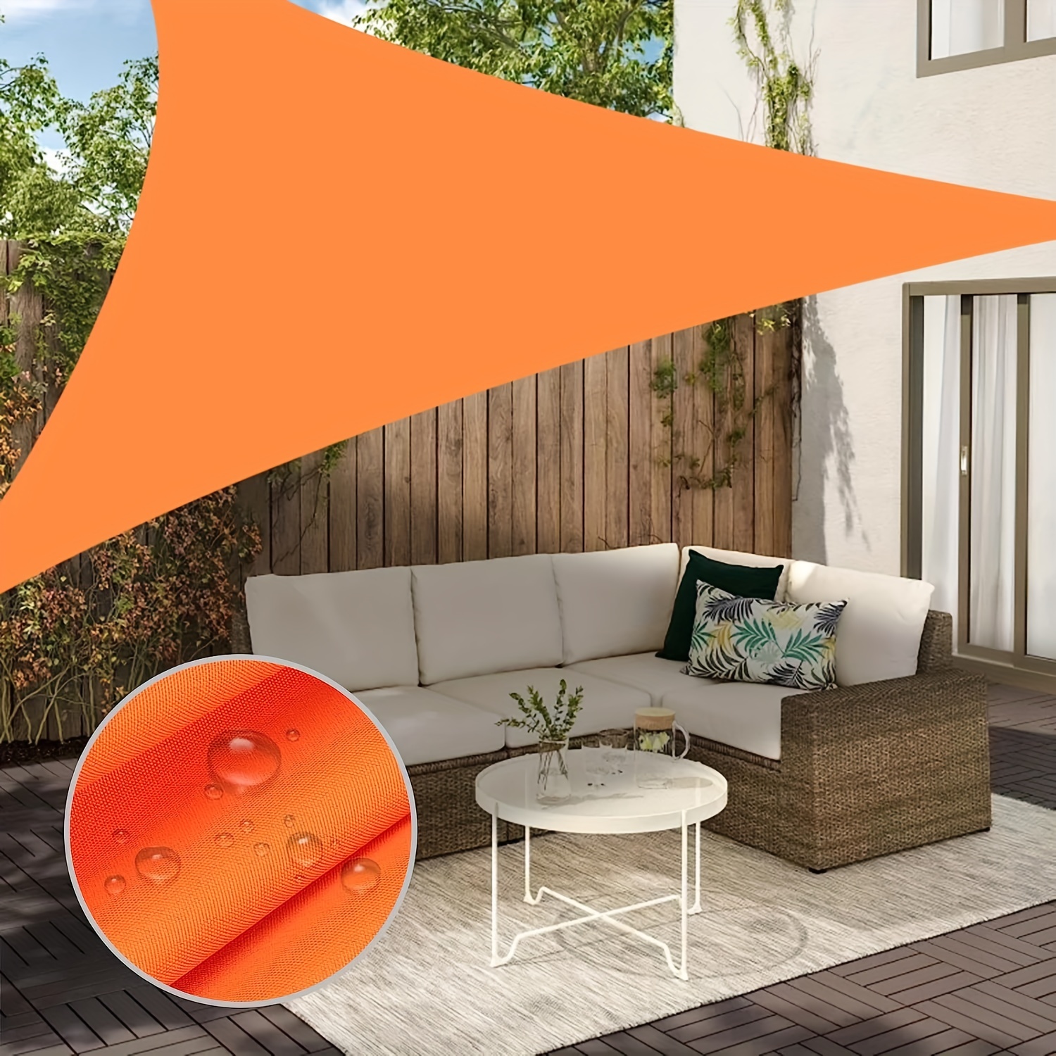 

Durable Outdoor Sun Shade For Terrace, Yard, Deck, And Garden - Waterproof And Uv Resistant Triangle Canopy