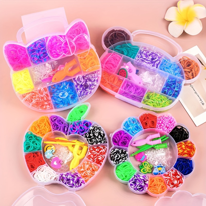 2700+ Loom Bands Kit, 32 Colors Rubber Twist Bands Kit Colorful DIY Refill  Bracelet Making Kit With Beads Accessories For Girls Boys Starter Making Gi