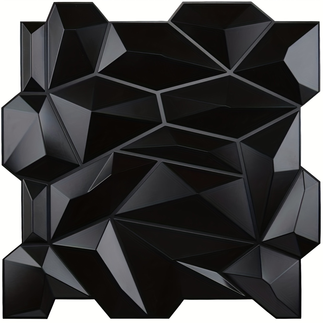 Panel Decorativo 3d Pvc 12 Pzs(3m2) Color Negro Mate Pickone