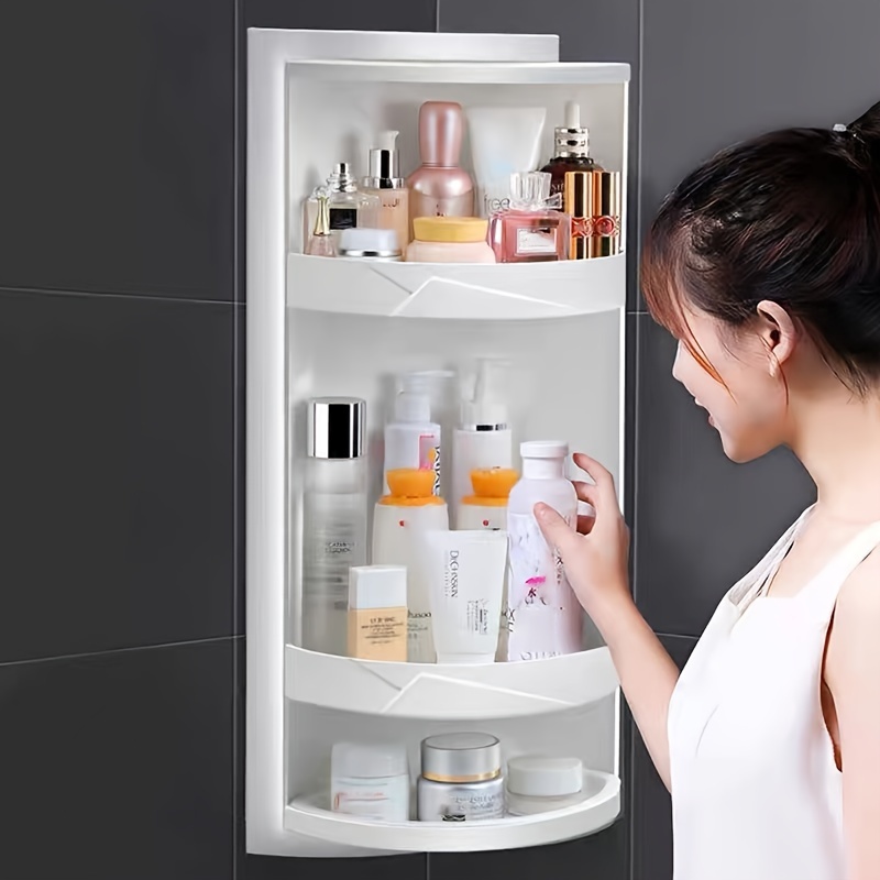 Bathroom Counter Corner Storage Organizer Rotatable Storage - Temu