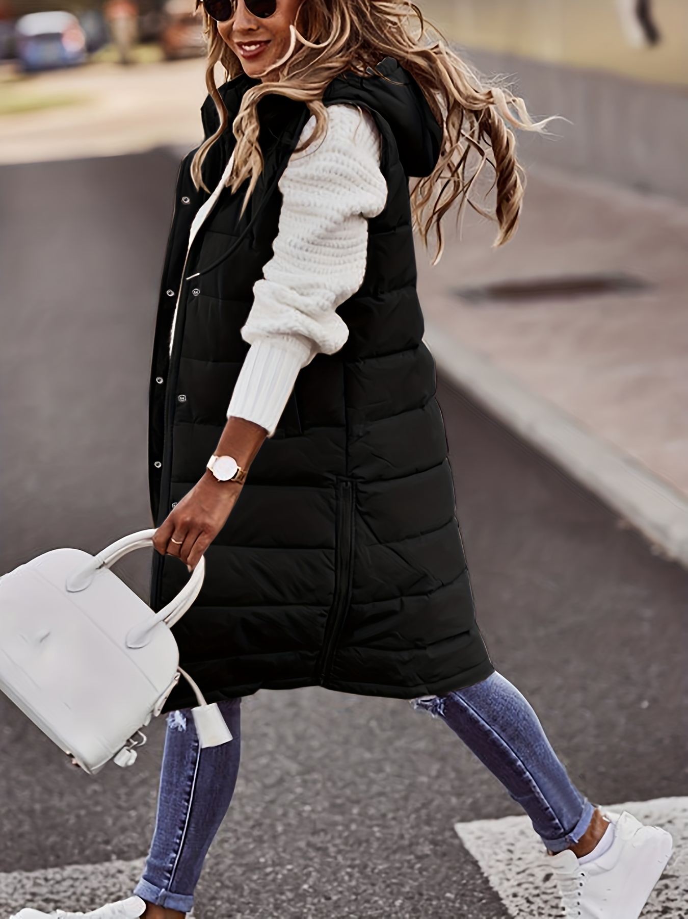  Chubasquero largo para mujer, elegante chaqueta impermeable con  capucha con cordón para senderismo, viajes (color A-02, talla: talla única)  : Ropa, Zapatos y Joyería