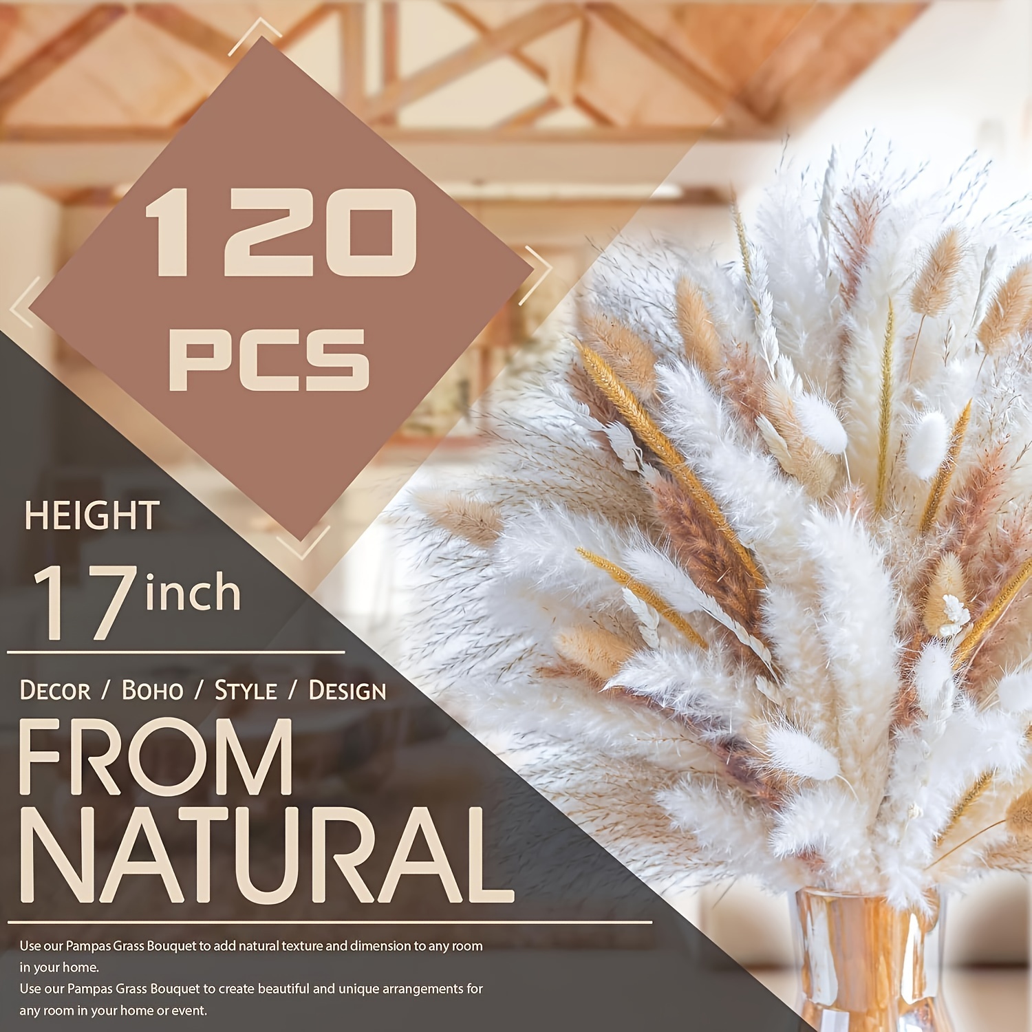 12 PCS Erba Della Pampas Essiccata 120CM Grande Pampas Grass Secca  Decorativi Naturali Soffici Bouquet di Fiori Secchi per Vaso Terra, Feste  Decorazioni Boho Decor Casa Soggiorno Tavolo Matrimonio : : Casa